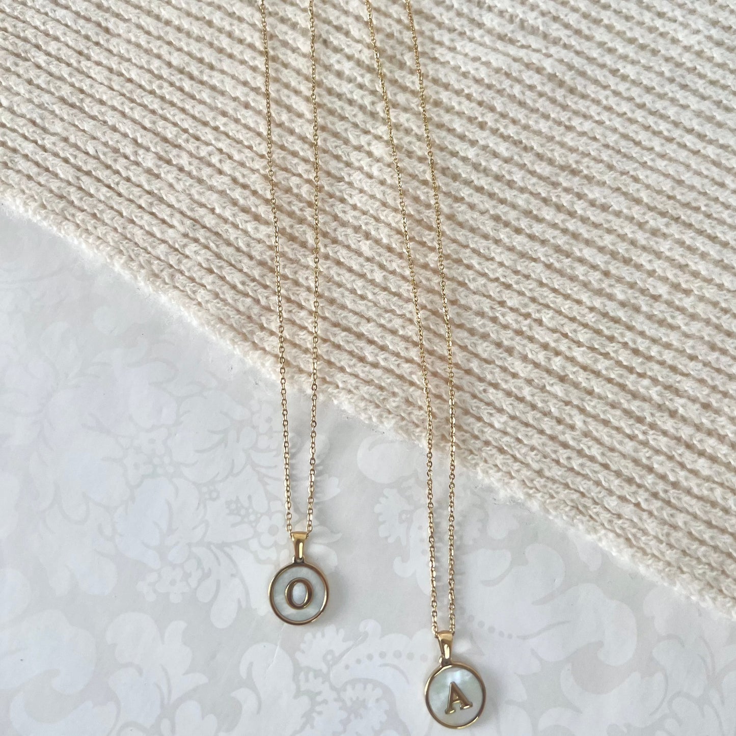 INITIAL PEARL NECKLACE