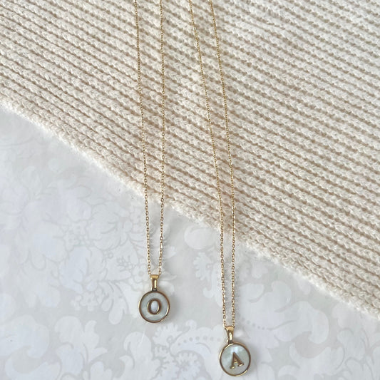 INITIAL PEARL NECKLACE