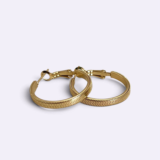SERPENT GOLD HOOPS